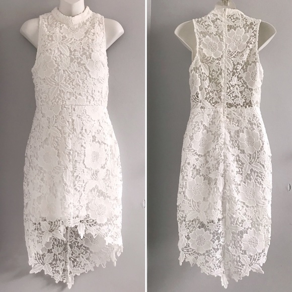 ASTR the Label White Samantha High Neck Dress • M - Picture 2 of 7